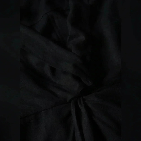 Mango Linen Blend Dress in Black NWT - Picture 7 of 11